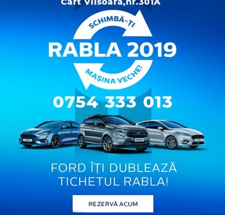 Schimbă-ţi maşina veche cu un model Ford! Preţuri speciale prin Programul Rabla! Schimbă-ţi maşina veche cu un model Ford! Preţuri speciale prin Programul Rabla!