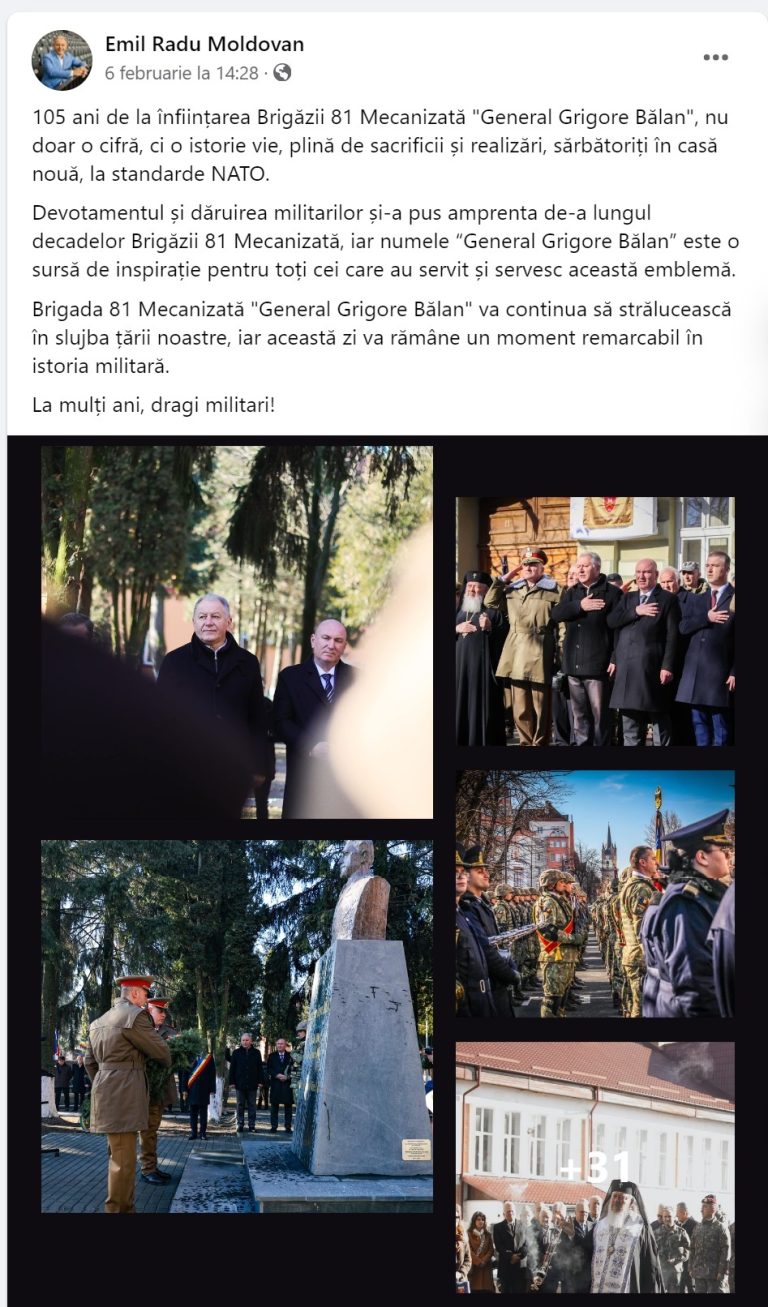 FOTO/VIDEO Impresionantă ceremonie la Brigada 81 Mecanizată Bistrița