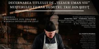 Titlul onorific „Tezaur Uman Viu” va fi decernat oficial meșterului fierar Dumitru Trif din Șieuț