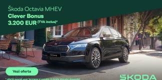 Eleganță, tehnologie și economie Noua Škoda Octavia cu tehnologie mild-hybrid, acum cu Clever Bonus