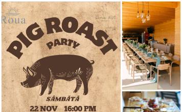 SIGMIR: Roua vă invită la un PIG ROAST PARTY memorabil! Pe lângă șemineu, cu vin bun și porcușor la proțap