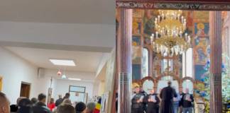 VIDEO – EMOȚIONANT: Un grup de deținuți, alături de preotul penitenciarului, la colindat