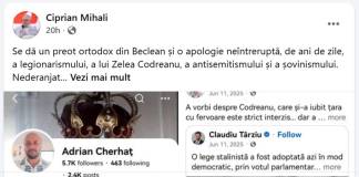Inspectorul de religie Adrian Cherhaț (Beclean), acuzat că promovează figuri legionare. Cum explică ISJ BN întreaga situație