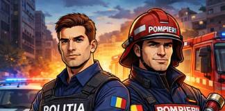 FELDRU: Poliția și pompierii au făcut echipă pentru a salva o femeie de violența fiului său