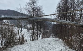 FOTO/VIDEO: Pod de gheață format pe cursul de apă dintre Rebrisoara și Rebra