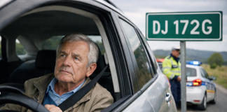 Iresponsabil, la 60 de ani plus: Instanța i-a interzis să mai conducă, dar a fost prins la volan pe DJ 172G