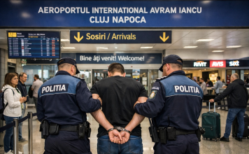 Bistrițean încătușat pe aeroport! Căutat pentru trafic de persoane și proxenetism