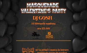Noapte misterioasă, plină de muzică și pasiune, în Soho Music Hall: Masquerade Valentine’s Party