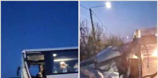 Grav accident la Uriu: impact violent între un autoturism și un autobuz! Un bărbat a murit, alți doi sunt grav răniți