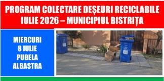 Din 1 iulie se modifică programul de colectare a deșeurilor din județul Bistrița-Năsăud