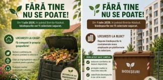 Fără tine nu se poate: Din 1 iulie, în Bistrița-Năsăud apar și containere maro, pentru deșeuri biodegradabile