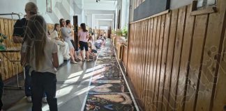 FOTO/VIDEO: „Pictura de un kilometru”, creată de talentații elevi de la Palatul Copiilor