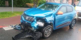 FOTO: Accident în Bistrița, cu două victime, la intersecția străzilor Andrei Mureșanu cu Petre Ispirescu