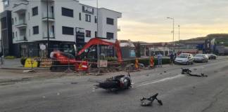 FOTO – BISTRIȚA: Accident grav, în față la Dedeman!