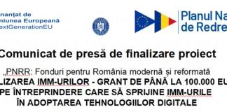 Comunicat de presă finalizare proiect: Digitalizarea societății MASTERFOAM SRL