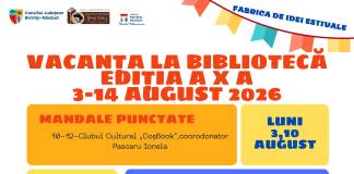 BISTRIȚA: Copilașii, așteptați la Fabrica de Idei Estivale – „Vacanța la Bibliotecă”!