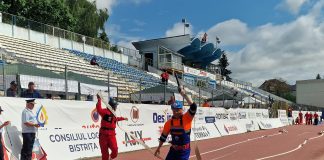 FOTO/VIDEO: Sute de salvatori SVSU și SPSU din șapte județe se întrec la Bistrița, pe stadionul Jean Pădureanu