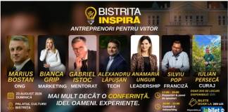 Cine sunt cei 7 invitați la BISTRIȚA INSPIRĂ 2026: