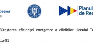 Comunicat de presă: Finalizare proiect „Creșterea eficienței energetice a clădirilor Liceului Tehnologic Agricol”