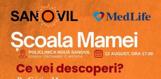 Doar două zile până la „Școala Mamei”, la Sanovil! Participare gratuită pentru viitoarele mămici din Bistrița