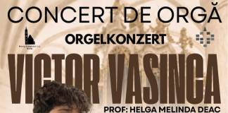La nici 14 ani, Victor Vasinca susține un recital special la orga legendară a Bisericii Evanghelice din Bistrița